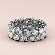 3.00 TCW Pear Cut Lab Grown Diamond Wedding Band Gift For Her Mapple Gems